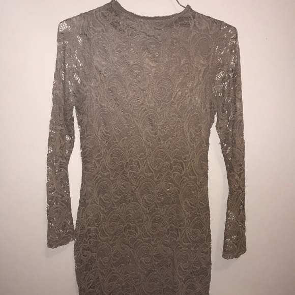 Mocha lace bodycon dress - Picture 2 of 5
